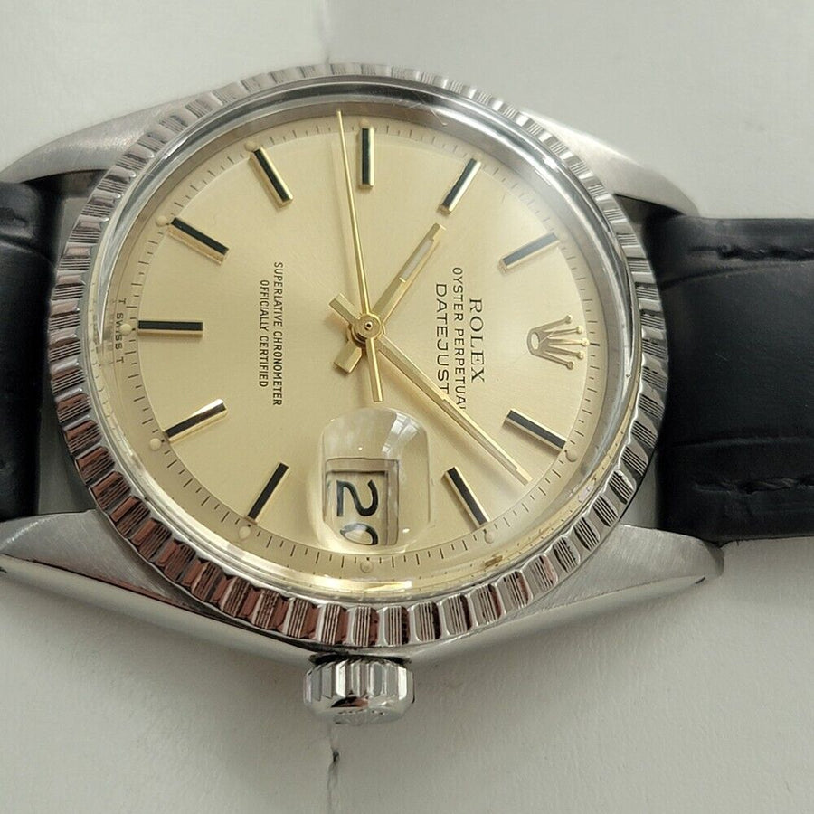 Mens Rolex Oyster Datejust Ref 1603 36mm Automatic 1970s Swiss Vintage RA226B