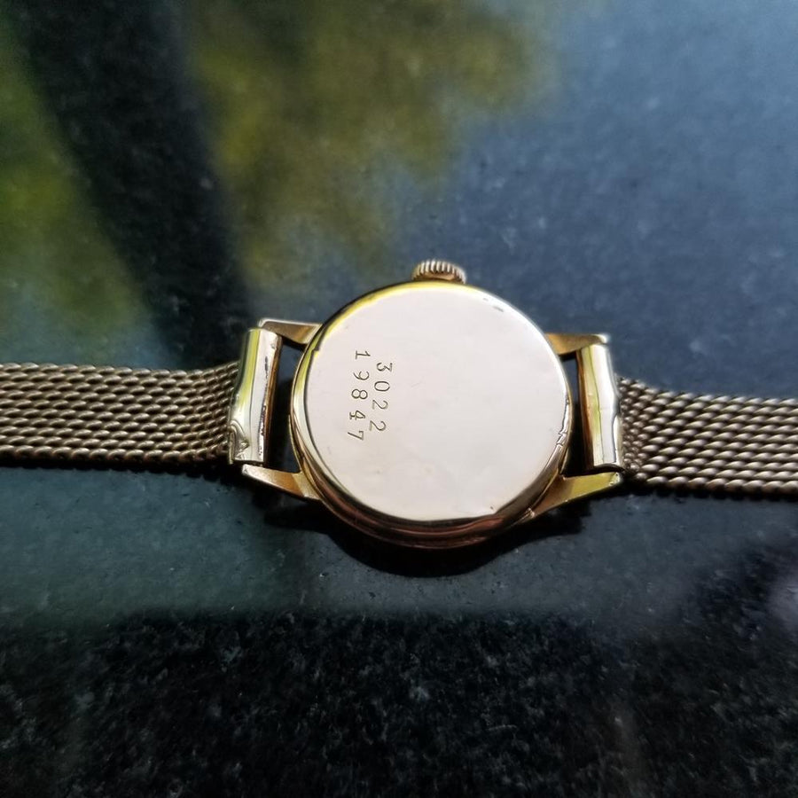 Ladies Swiss Geneve 18k Rose Gold 1960s 20mm Cocktail Watch Swiss Vintage RAC3