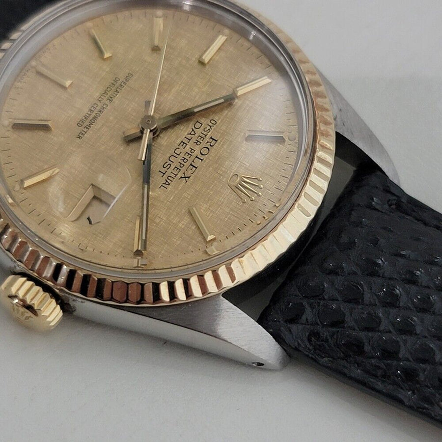 Mens Rolex Oyster Datejust Ref 16013 18k SS 36mm Automatic 1980s Swiss NA105