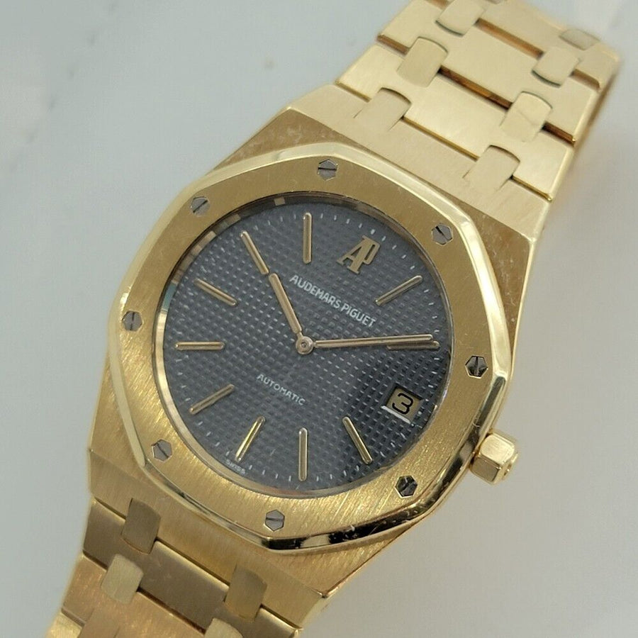 Mens Audemars Piguet Royal Oak 18k Gold 5402BA 39mm Automatic w Box 1990s OM103