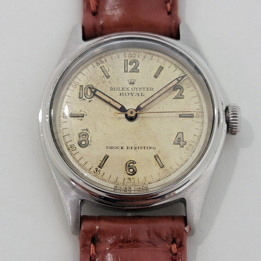 Mens Rolex Oyster Royal Ref 4444 32mm Manual Wind 1940s Swiss Vintage RA159T