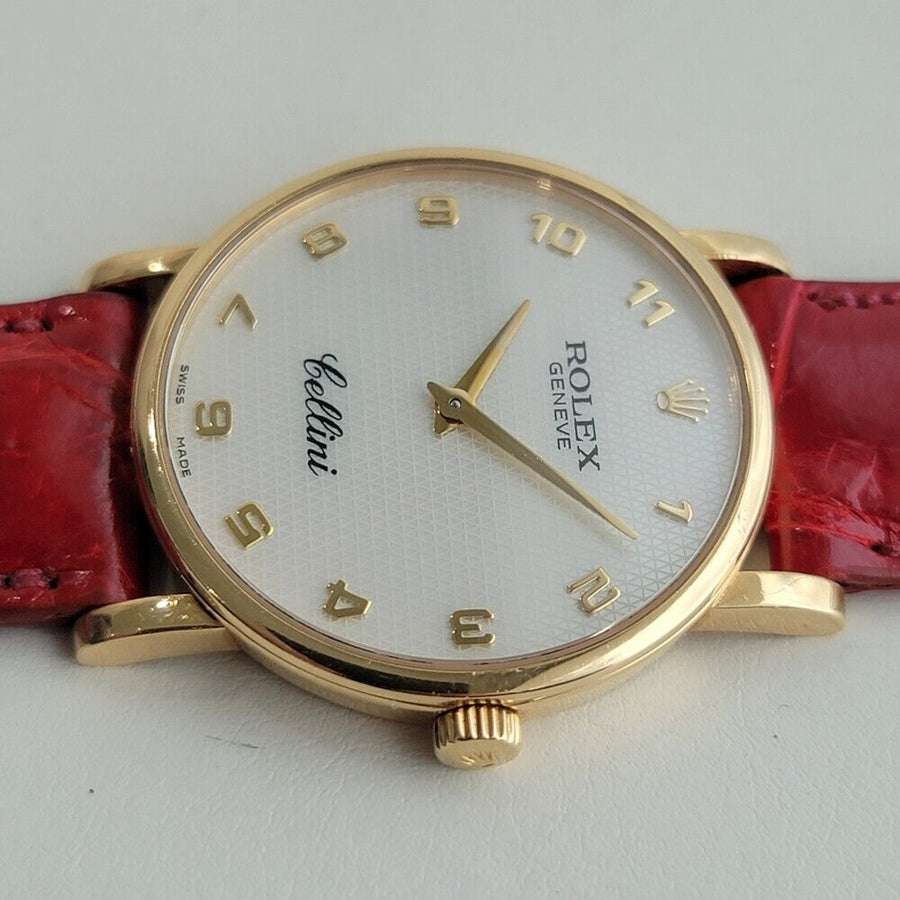 Mens Rolex Cellini Geneve Ref 5115 18k Solid Gold Manual Wind 2000s Swiss RA385R