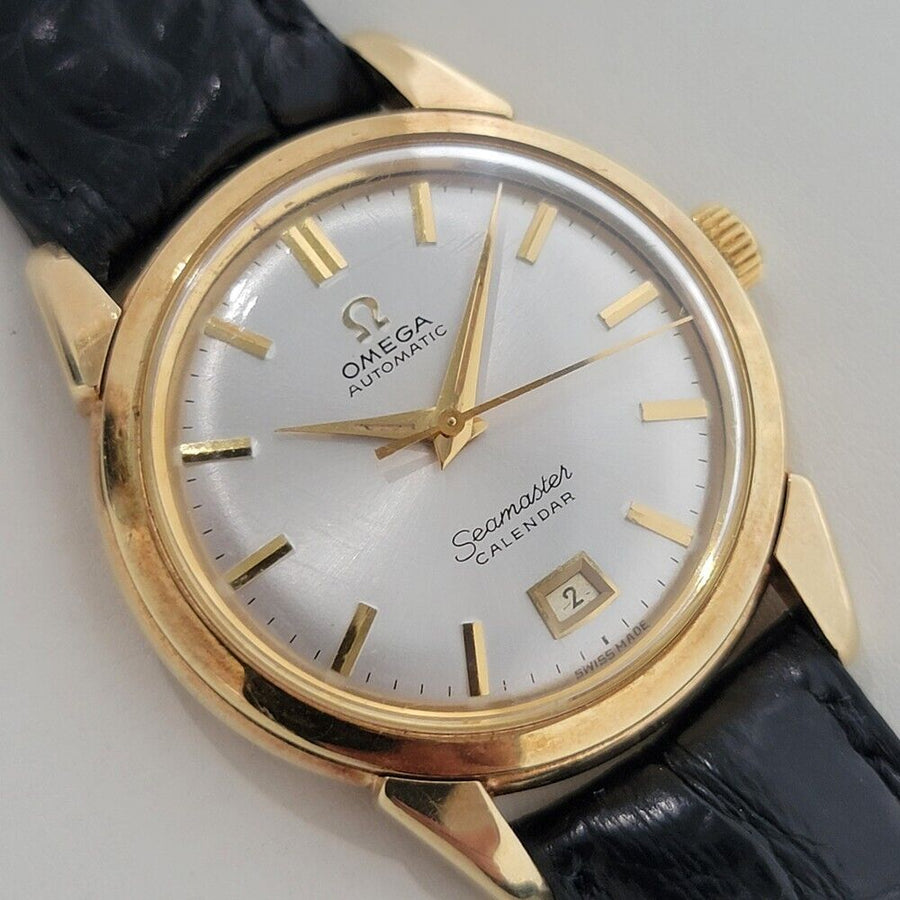 Mens Omega Seamaster Calendar 2627SC 35mm 14k Gold Bumper Automatic 1950s RA402