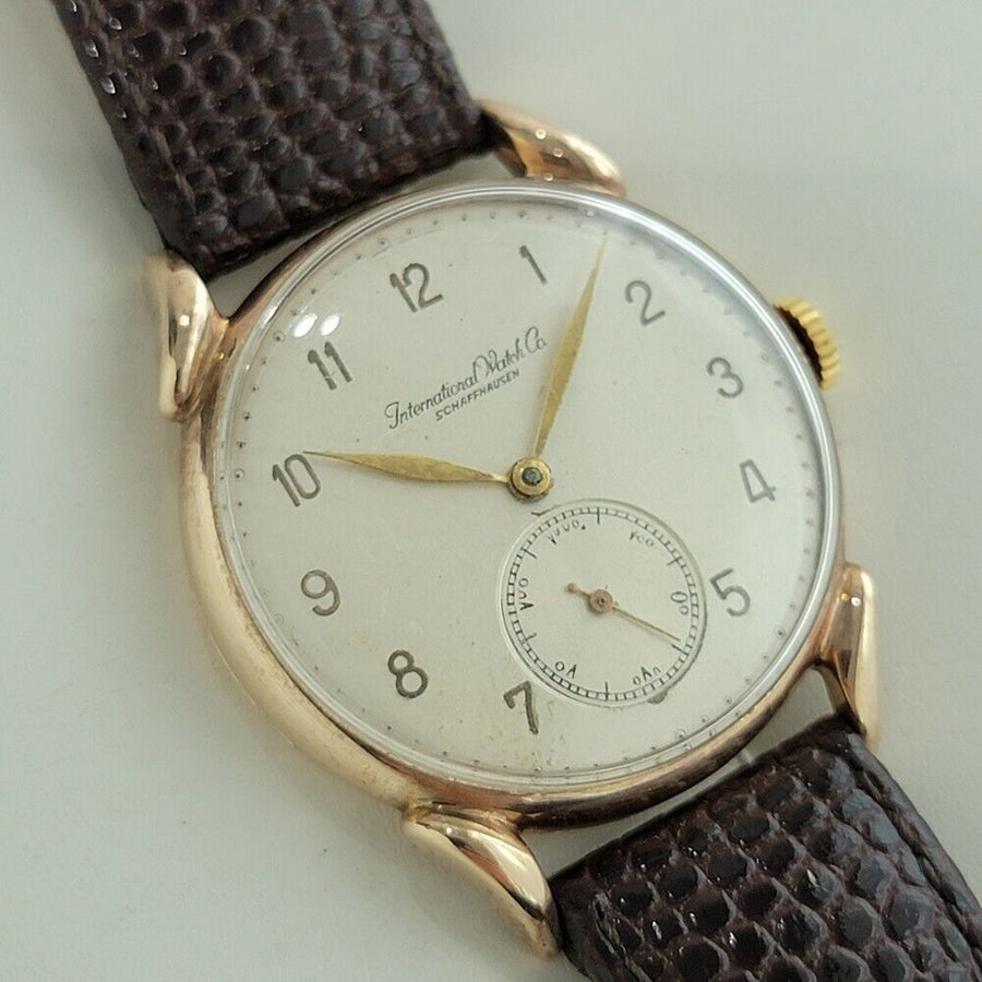 Mens IWC Calatrava C83 14k Rose Gold 35mm Manual Wind 1940s Swiss Vintage NA113