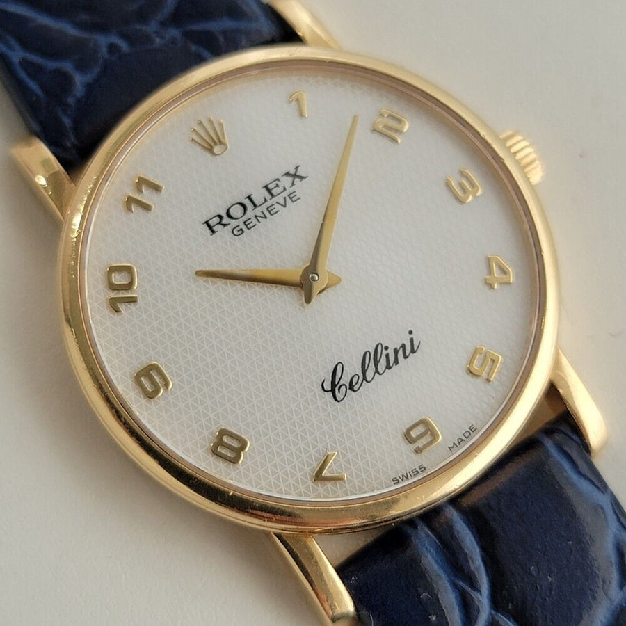 Mens Rolex Cellini Geneve Ref 5115 18k Solid Gold Manual Wind 2000s Swiss RA385