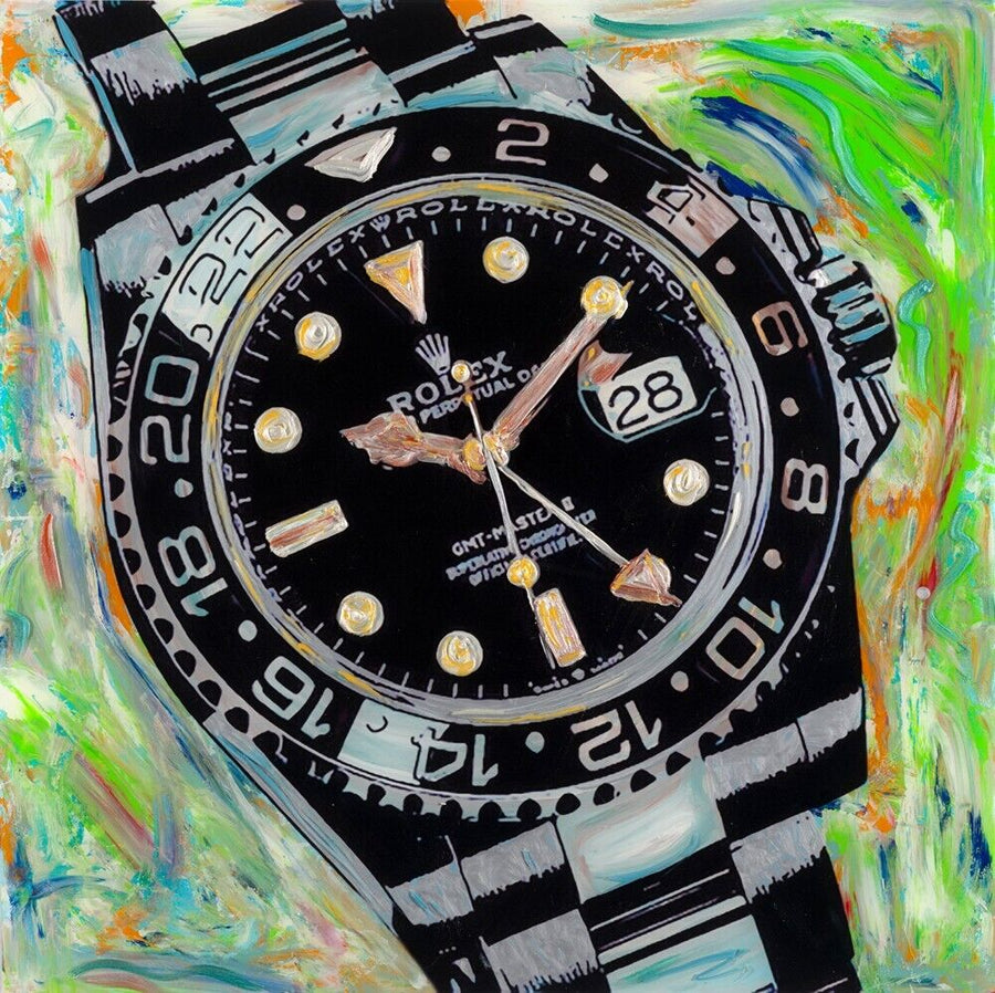 JD Shultz Rolex Time 24x24 Original Signed Painting wCertificate of Authenticity