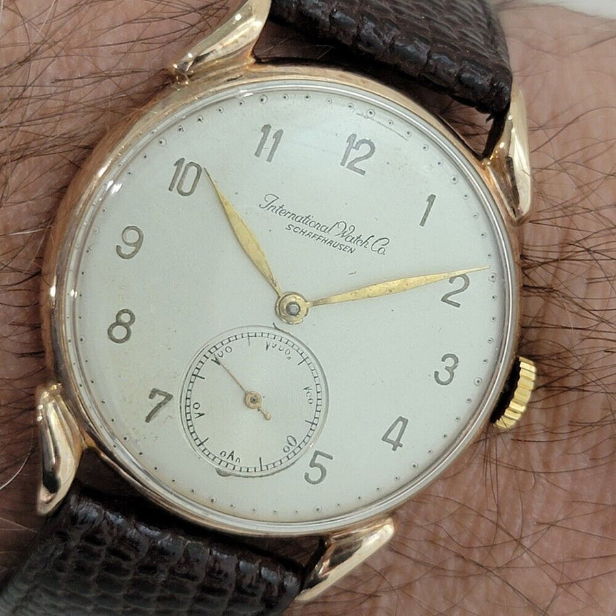 Mens IWC Calatrava C83 14k Rose Gold 35mm Manual Wind 1940s Swiss Vintage NA113