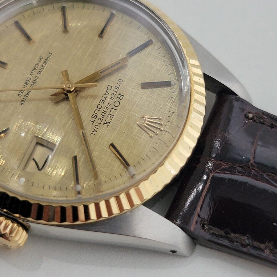 Mens Rolex Oyster Datejust Ref 16013 36mm 18k SS Automatic 1980s Swiss RA398