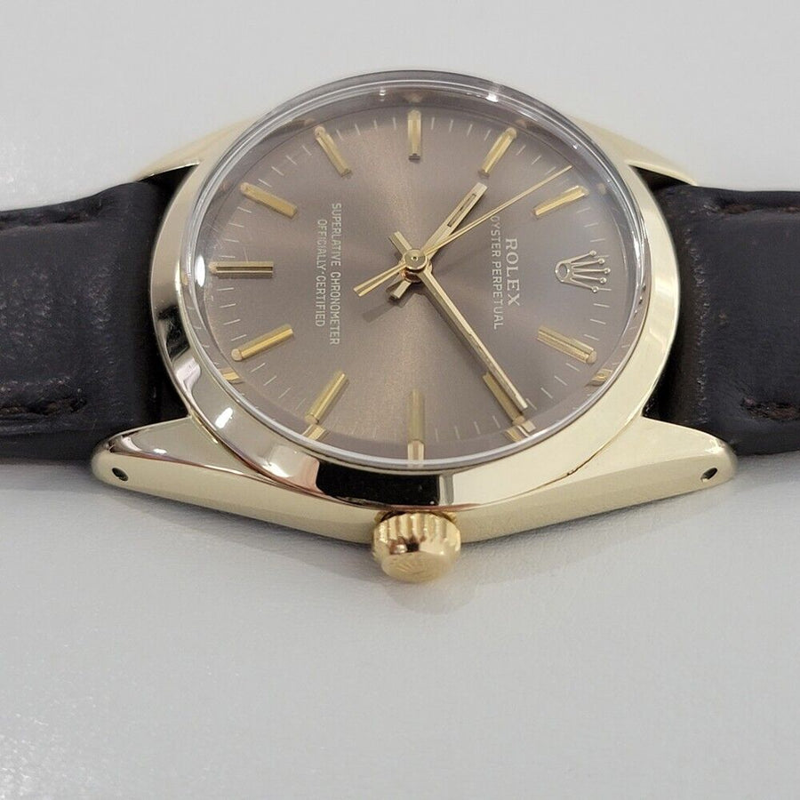 Mens Rolex Oyster Perpetual 1024 34mm Gold Capped 1970s Automatic Vintage RA375