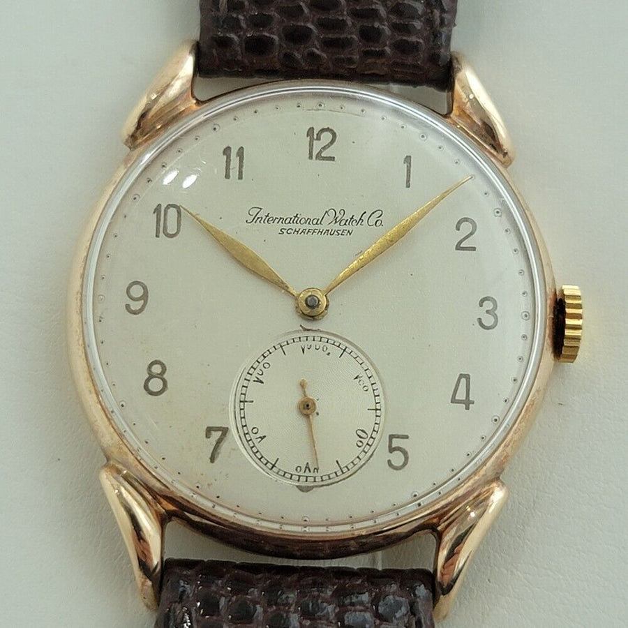 Mens IWC Calatrava C83 14k Rose Gold 35mm Manual Wind 1940s Swiss Vintage NA113