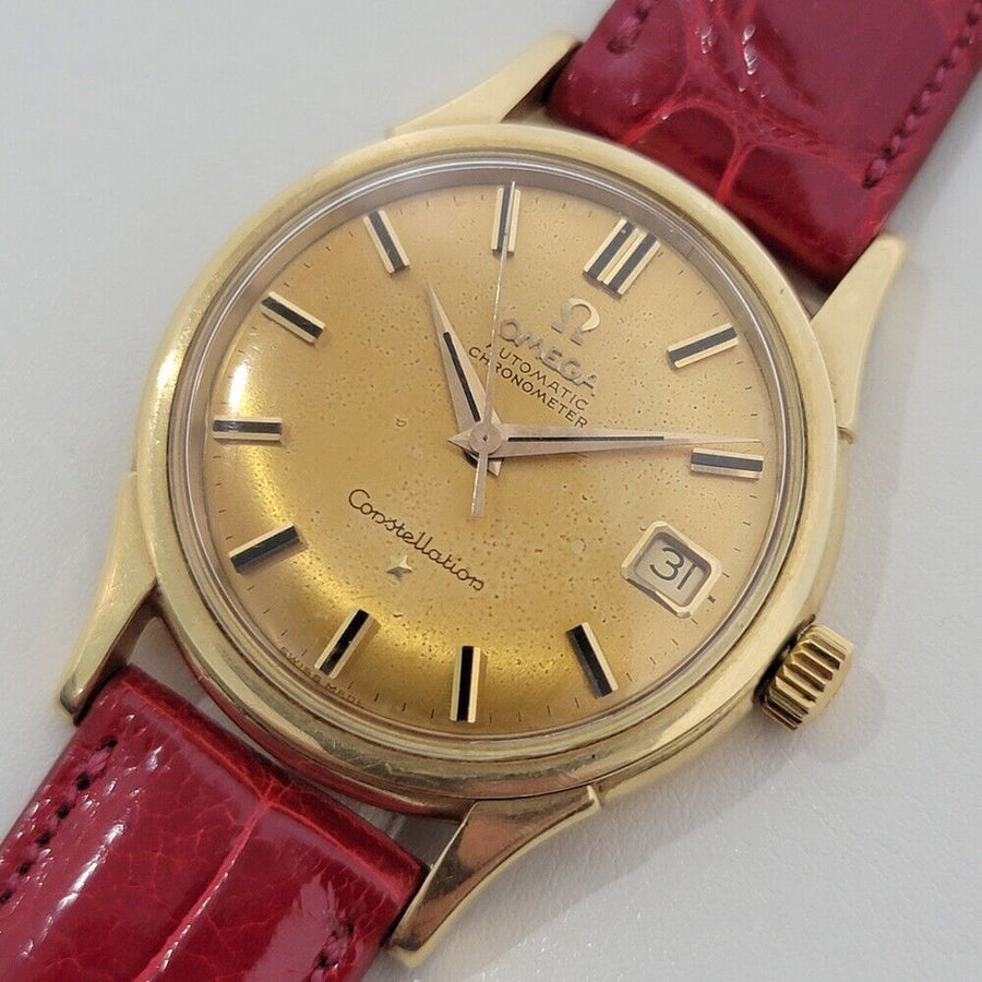 Mens Omega Constellation SC 61 35mm 18k Gold Automatic 1960s Swiss Vintage RA405