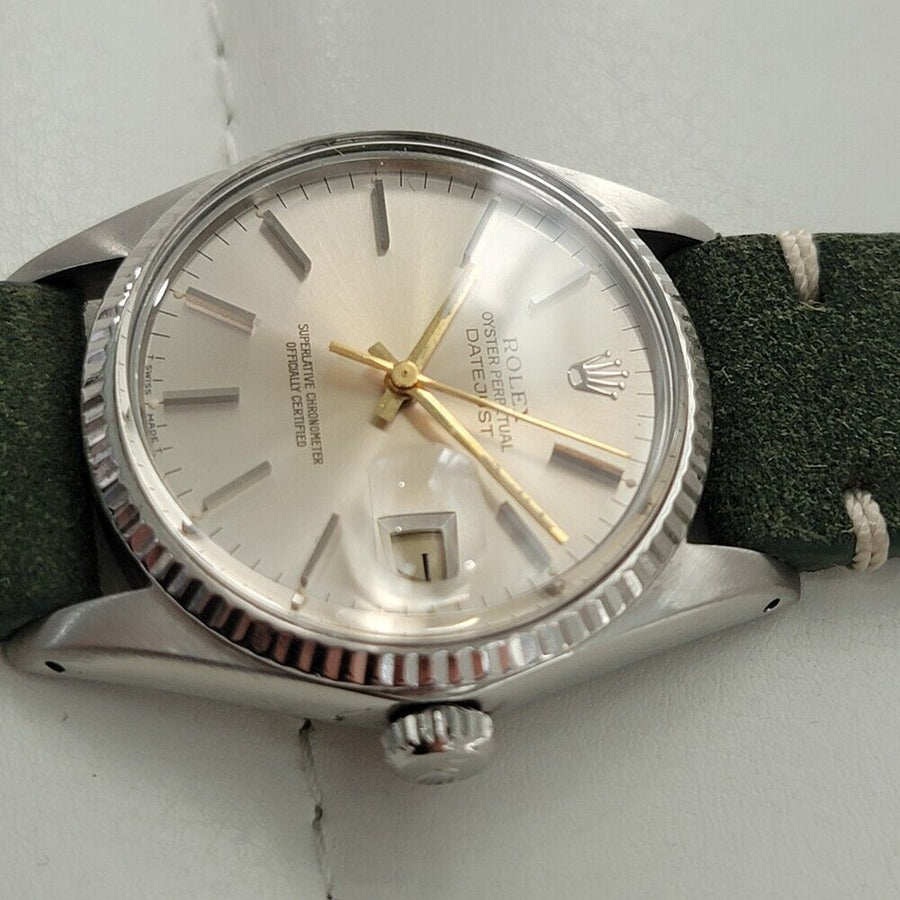 Mens Rolex Oyster Perpetual Datejust 16014 18k Gold SS Automatic 1970s RA322B