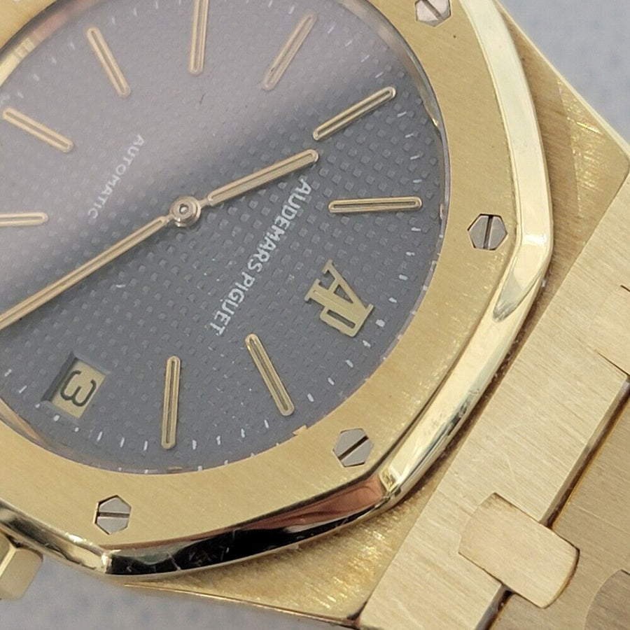 Mens Audemars Piguet Royal Oak 18k Gold 5402BA 39mm Automatic w Box 1990s OM103