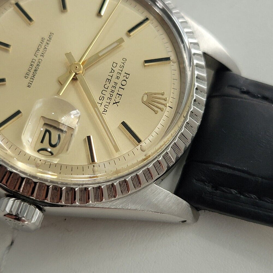 Mens Rolex Oyster Datejust Ref 1603 36mm Automatic 1970s Swiss Vintage RA226B