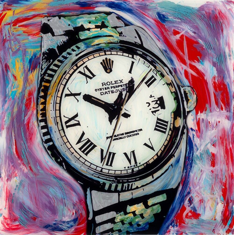 JD Shultz My Rolex 24x24 Original Signed Painting w Certificate of Authenticity