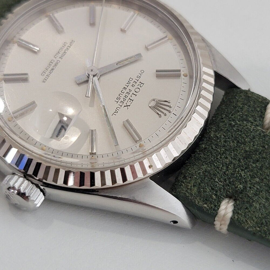 Mens Rolex Oyster Datejust 1601 36mm 18k Gold SS 1970s Automatic Vintage RA334G