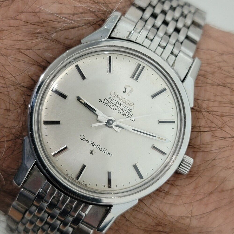 Mens Omega Constellation 34mm Automatic Stainless Steel 1960s Vintage RA403