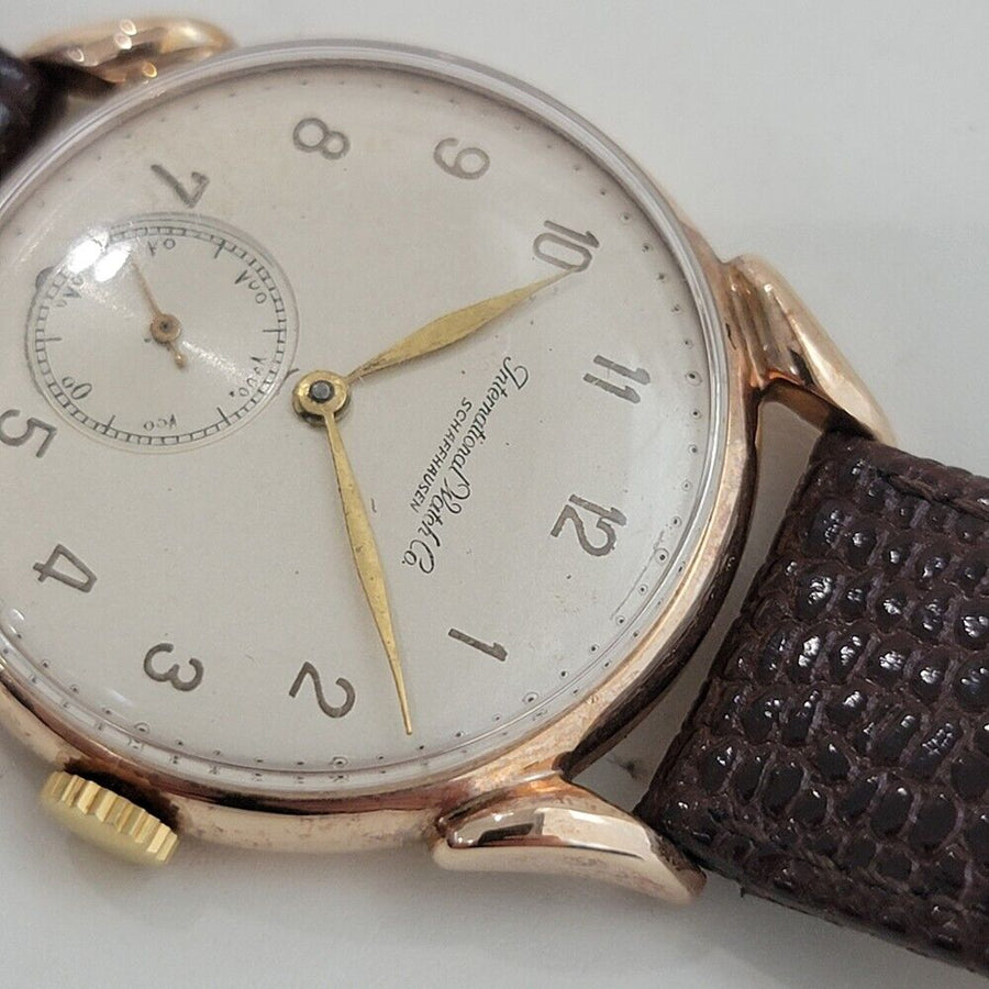 Mens IWC Calatrava C83 14k Rose Gold 35mm Manual Wind 1940s Swiss Vintage NA113