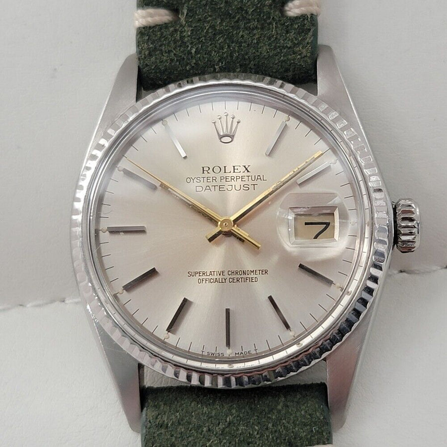 Mens Rolex Oyster Perpetual Datejust 16014 18k Gold SS Automatic 1970s RA322B