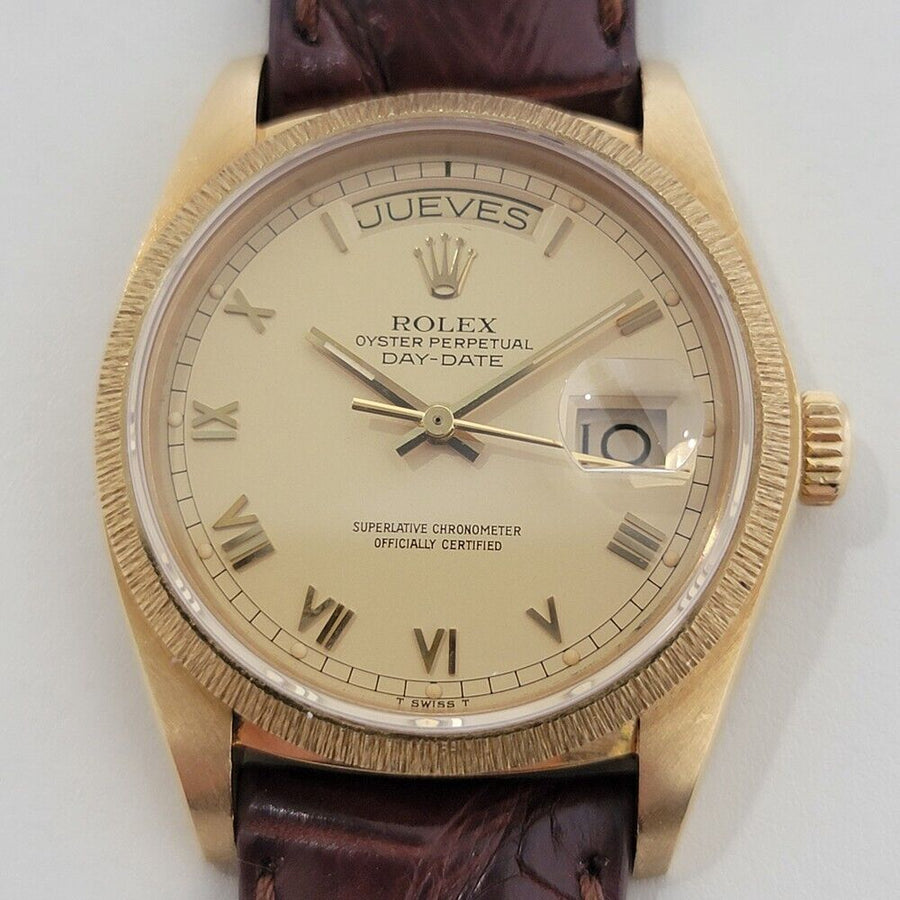 Mens Rolex Day Date President 18078 18k Solid Gold Automatic 1970s Luxury RA409