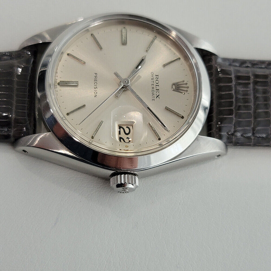 Mens Rolex Oysterdate Precision Ref 6694 34mm 1960s Manual Wind Vintage RJC195G