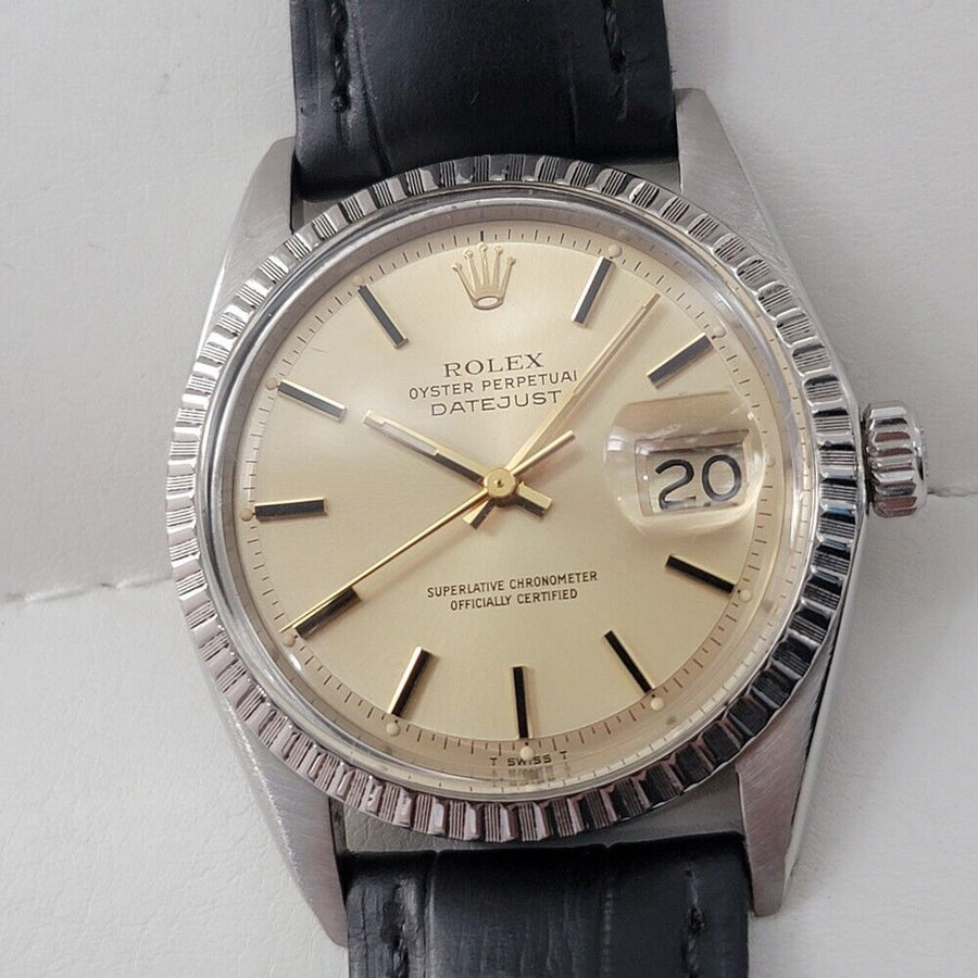 Mens Rolex Oyster Datejust Ref 1603 36mm Automatic 1970s Swiss Vintage RA226B