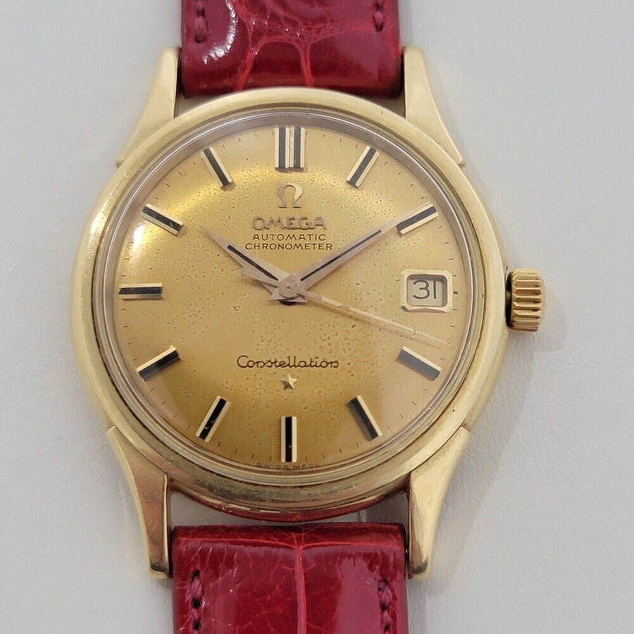 Mens Omega Constellation SC 61 35mm 18k Gold Automatic 1960s Swiss Vintage RA405