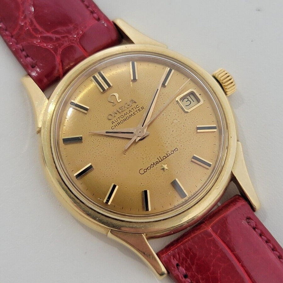 Mens Omega Constellation SC 61 35mm 18k Gold Automatic 1960s Swiss Vintage RA405