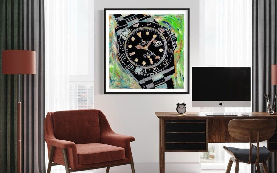 JD Shultz Rolex Time 24x24 Original Signed Painting wCertificate of Authenticity