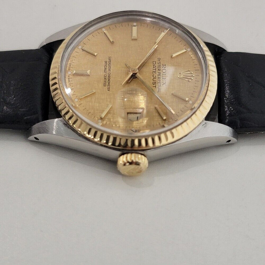 Mens Rolex Oyster Datejust Ref 16013 18k SS 36mm Automatic 1980s Swiss NA106