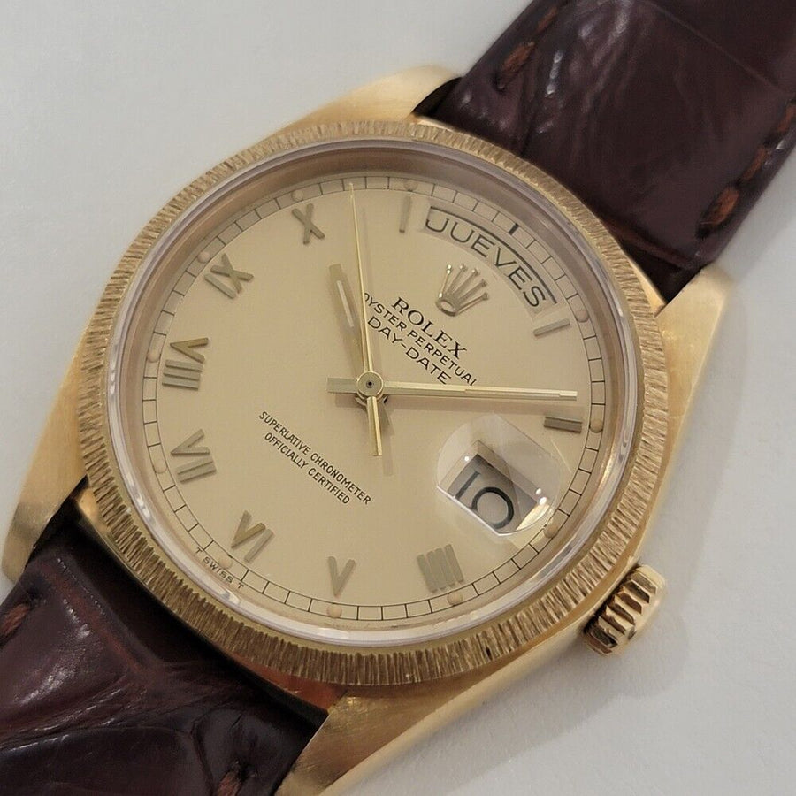 Mens Rolex Day Date President 18078 18k Solid Gold Automatic 1970s Luxury RA409