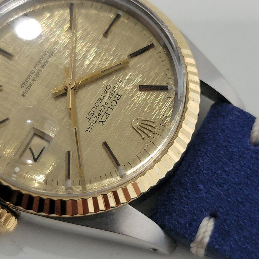 Mens Rolex Oyster Datejust Ref 16013 36mm 18k SS Automatic 1980s Swiss RA398B