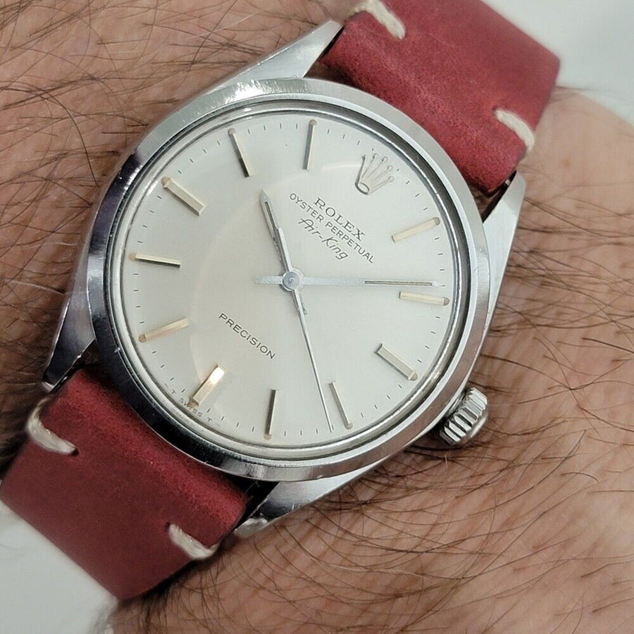 Mens Rolex Oyster Perpetual Air-King Ref 5500 34mm Automatic 1970s Swiss RA307R