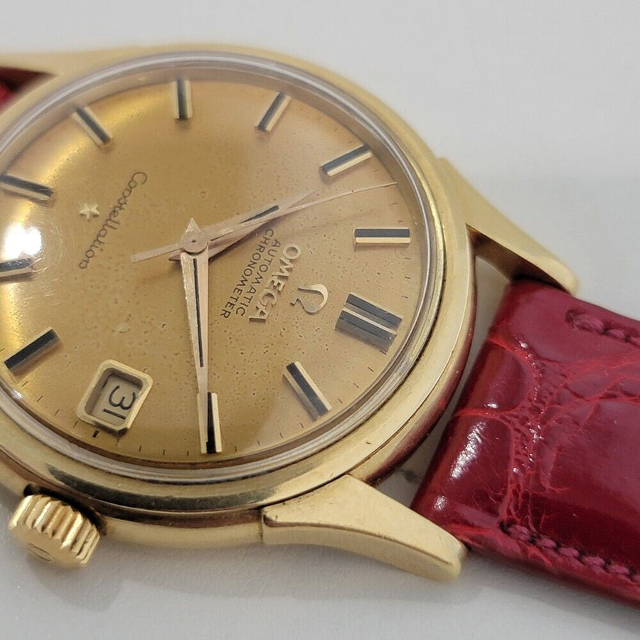 Mens Omega Constellation SC 61 35mm 18k Gold Automatic 1960s Swiss Vintage RA405