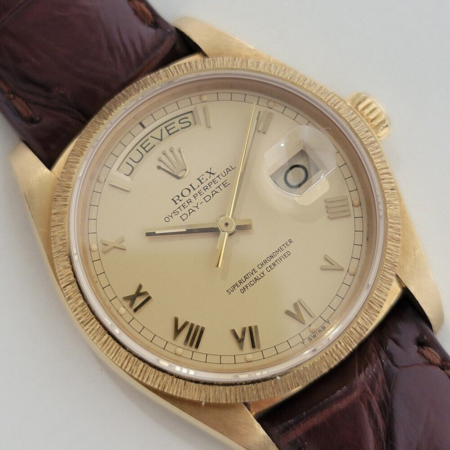 Mens Rolex Day Date President 18078 18k Solid Gold Automatic 1970s Luxury RA409