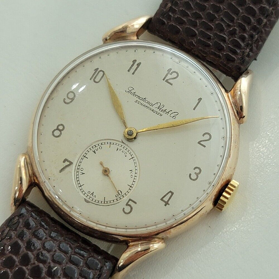 Mens IWC Calatrava C83 14k Rose Gold 35mm Manual Wind 1940s Swiss Vintage NA113