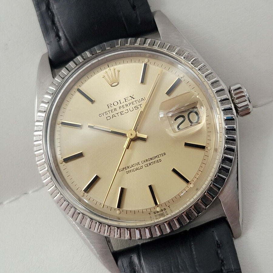 Mens Rolex Oyster Datejust Ref 1603 36mm Automatic 1970s Swiss Vintage RA226B