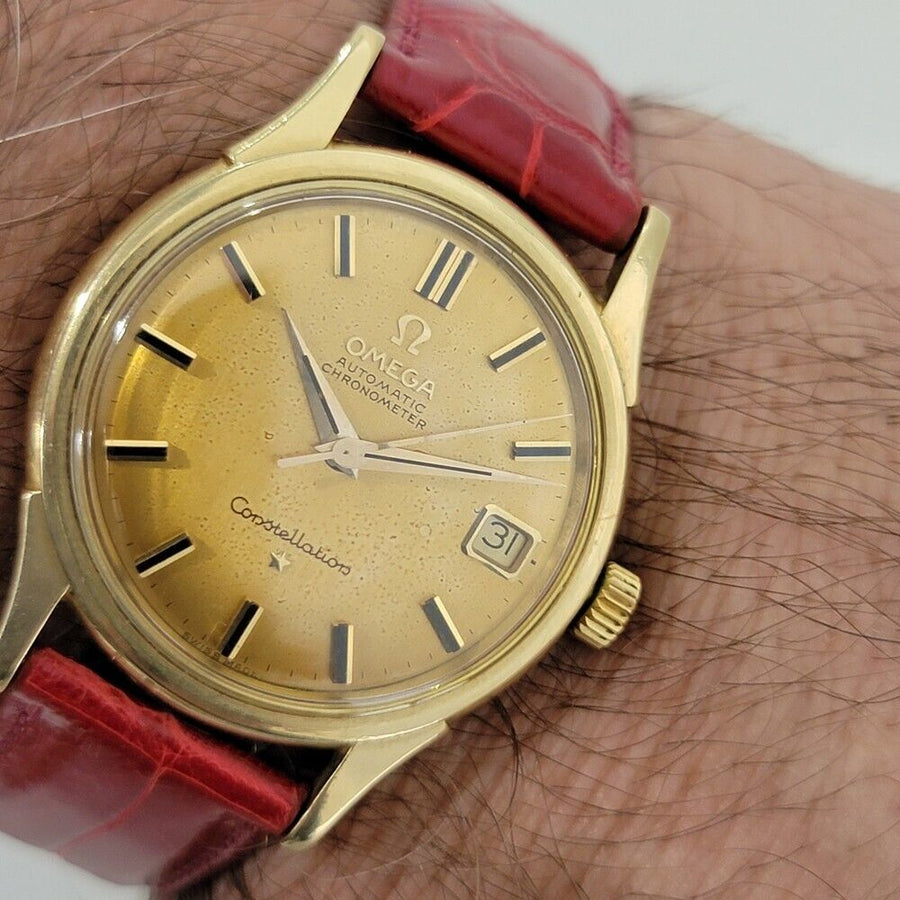 Mens Omega Constellation SC 61 35mm 18k Gold Automatic 1960s Swiss Vintage RA405