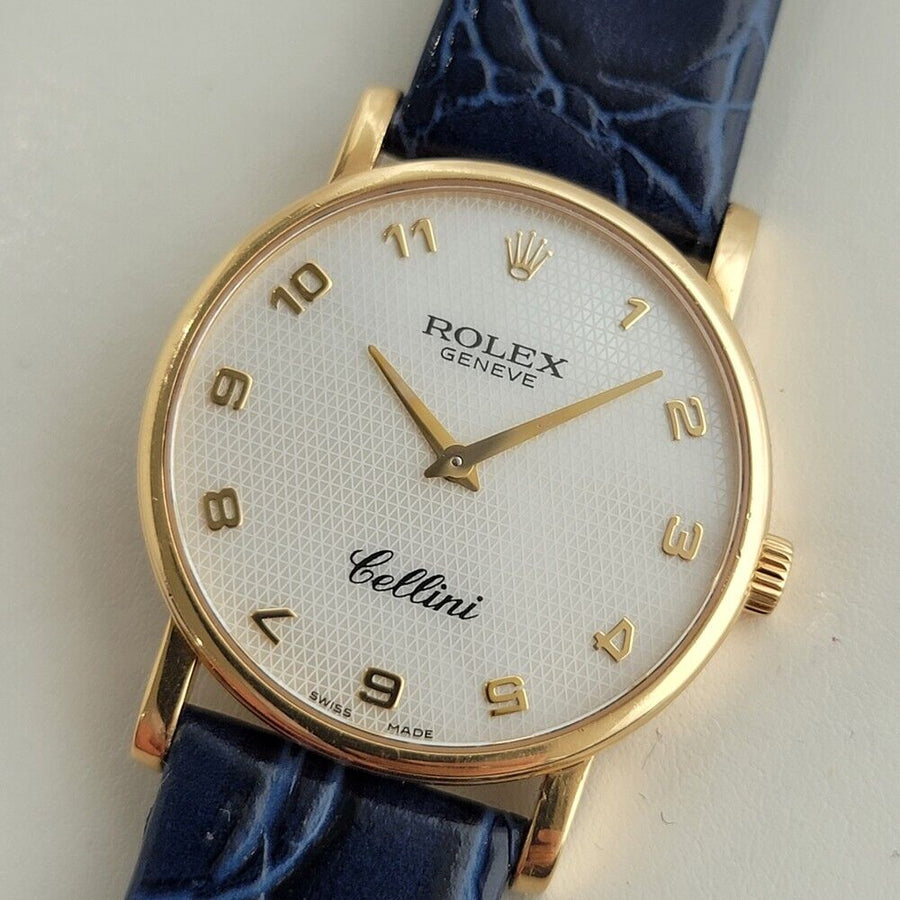 Mens Rolex Cellini Geneve Ref 5115 18k Solid Gold Manual Wind 2000s Swiss RA385