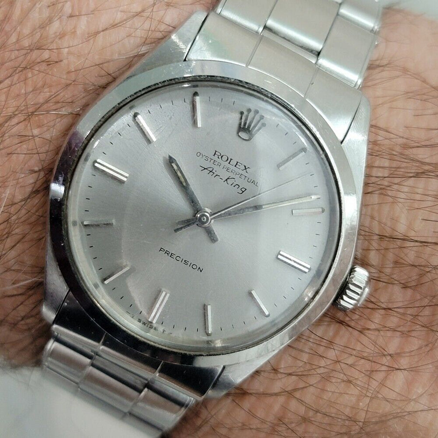 Mens Rolex Oyster Precision 5500 Air King 34m Automatic 1970s All Original NA142