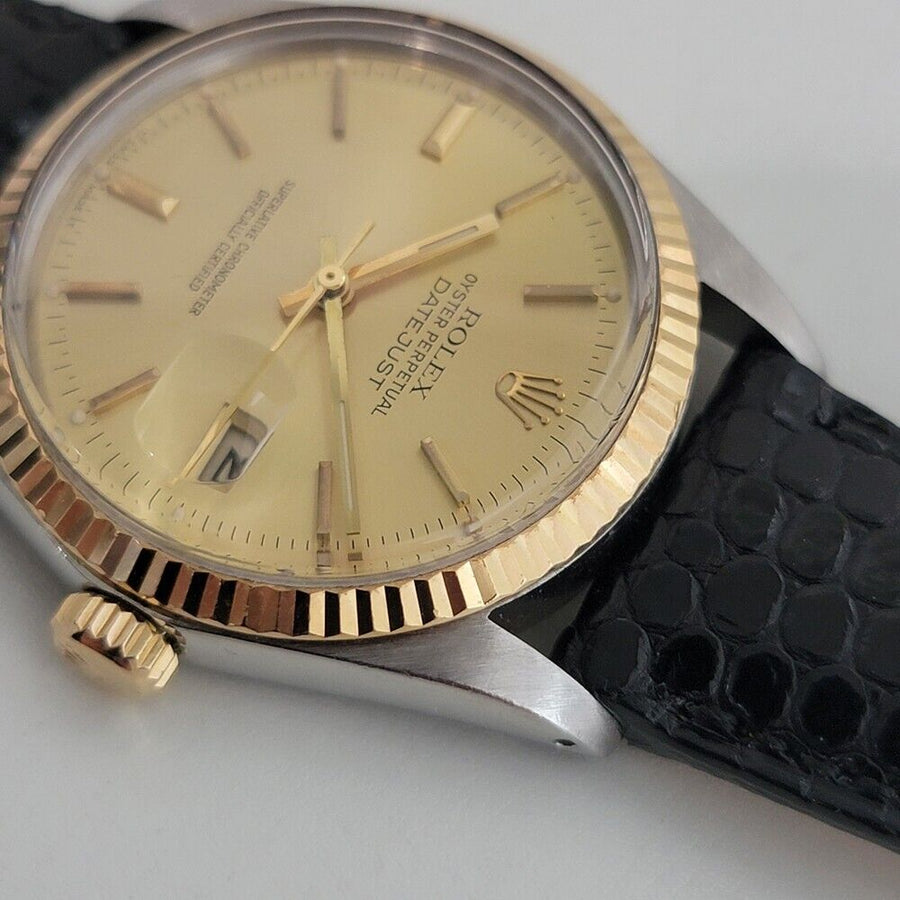 Mens Rolex Oyster Datejust Ref 16013 18k SS 36mm Automatic 1980s Swiss NA103