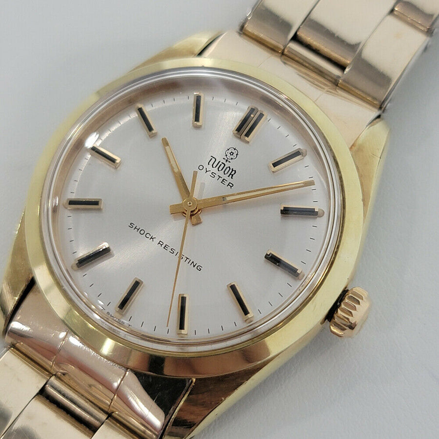 Mens Tudor Oyster Ref 7991/1 34mm Gold-Capped Hand Wind 1970s Vintage RA201