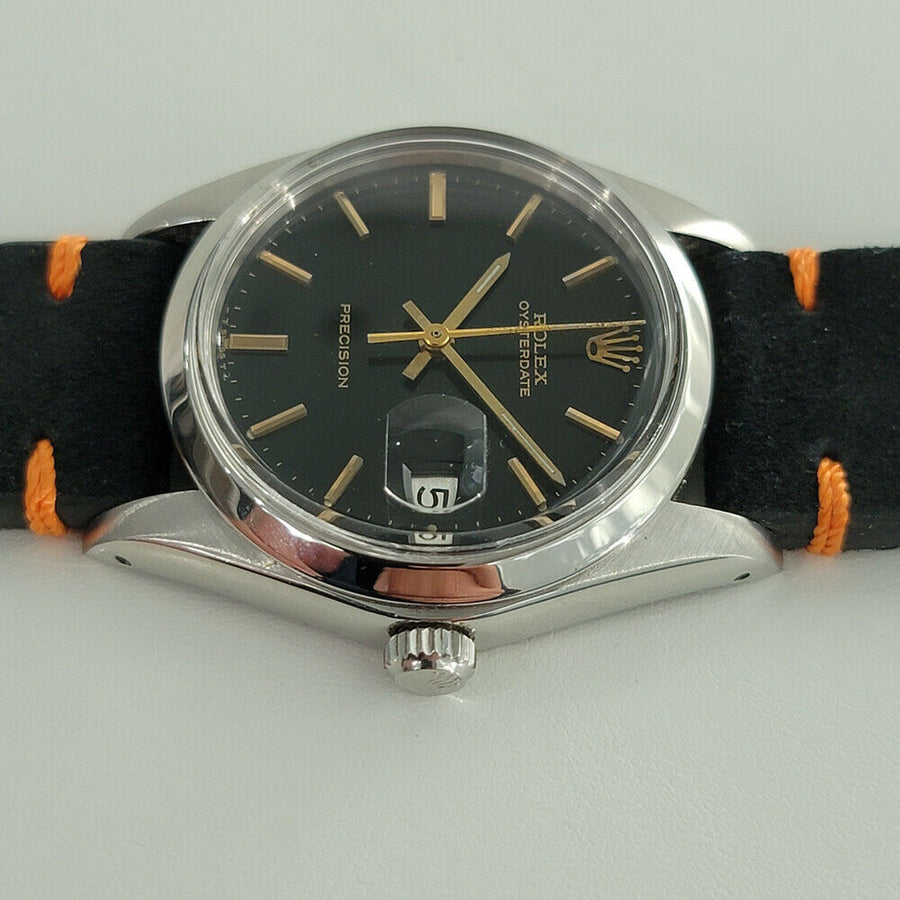 Mens Rolex Oysterdate Precision Ref 6694 35mm Manual Wind 1970s Vintage RJC110