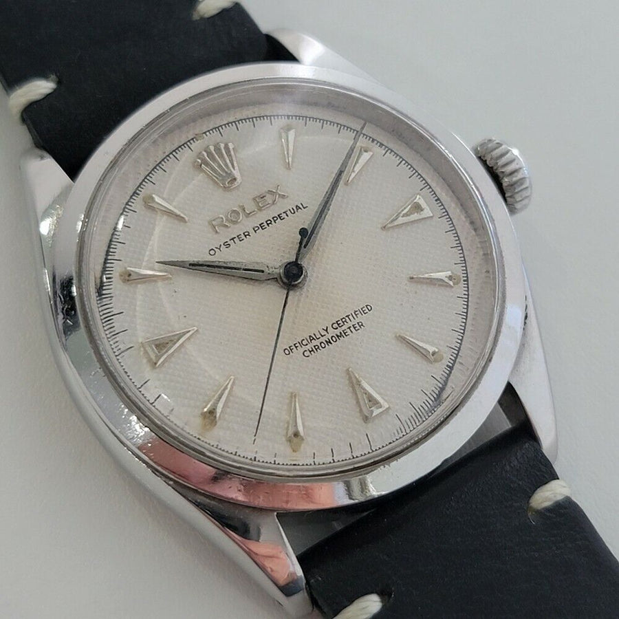 Mens Rolex Oyster Perpetual 6284 34mm Bubbleback 1950s Automatic Vintage RA192B