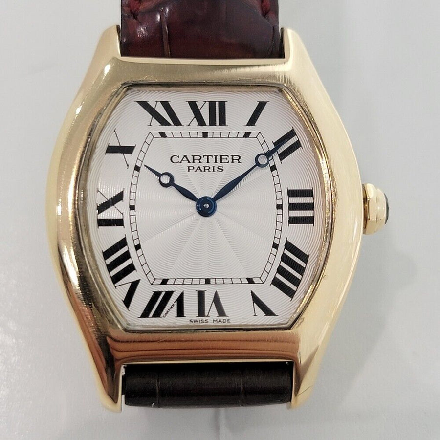 Unisex Cartier Tortue 2496D 34mm 18k Gold Manual 2000s All Original IL2