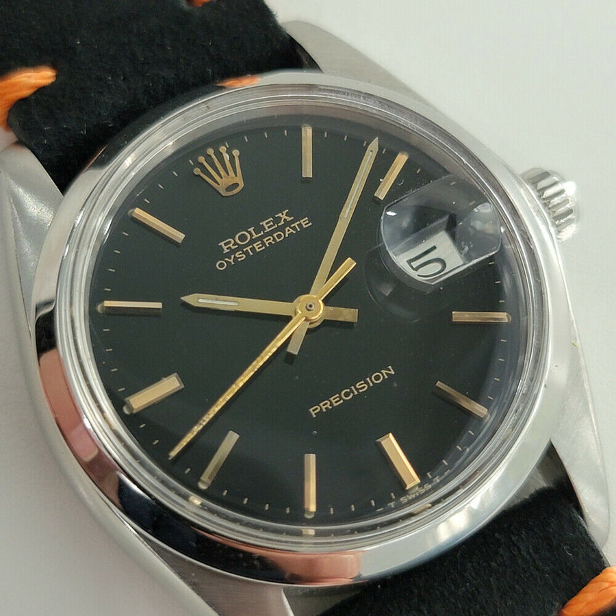 Mens Rolex Oysterdate Precision Ref 6694 35mm Manual Wind 1970s Vintage RJC110