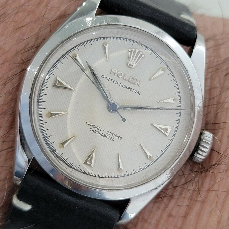 Mens Rolex Oyster Perpetual 6284 34mm Bubbleback 1950s Automatic Vintage RA192B