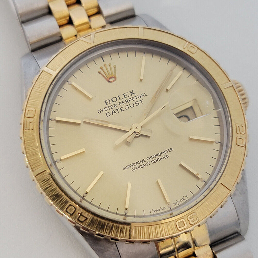 Rolex Men's Datejust Ref 16253 Thunderbird 18k Gold SS 1980s Automatic RJC207