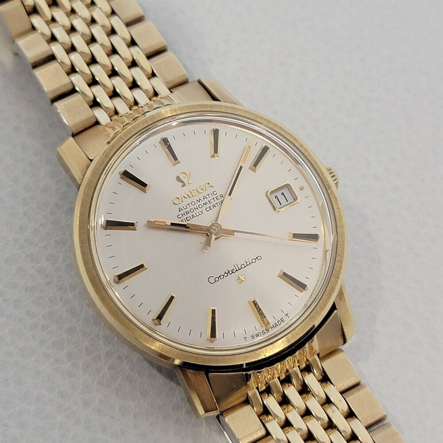 Mens Omega Constellation 35mm 14K Gold Capped Automatic 1960s All Original JM16