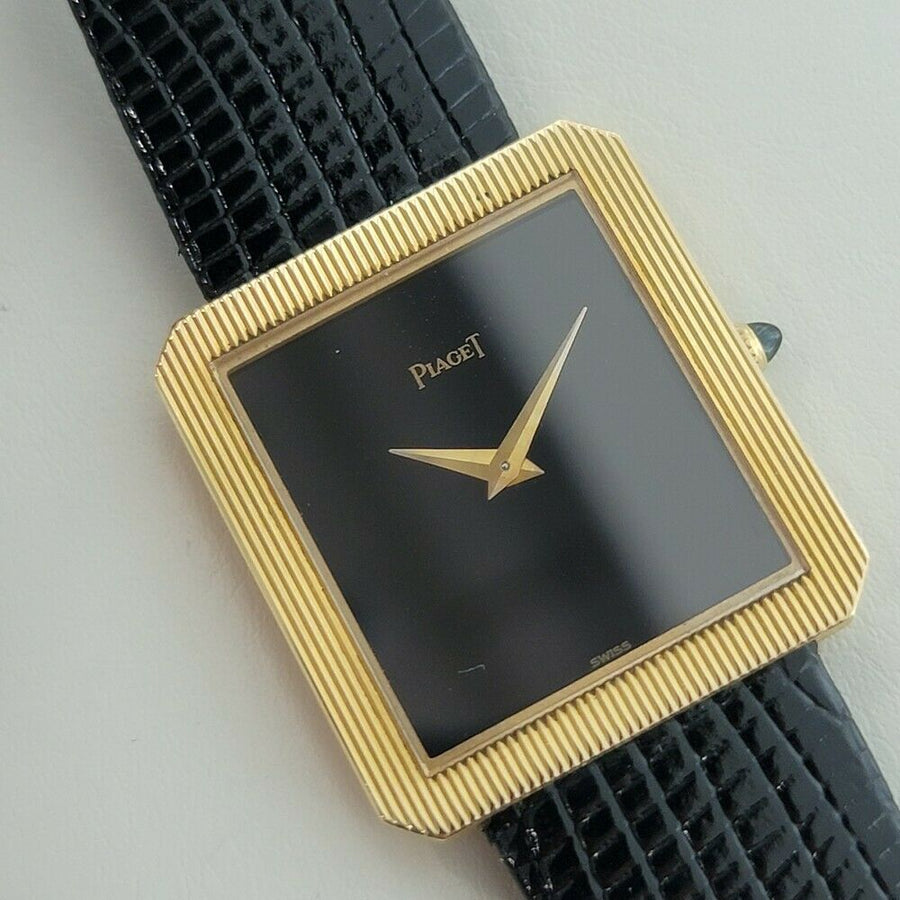 Unisex Piaget Protocle Ref 9154 25mm 18k Gold Slim Dress Watch 1970s RA299